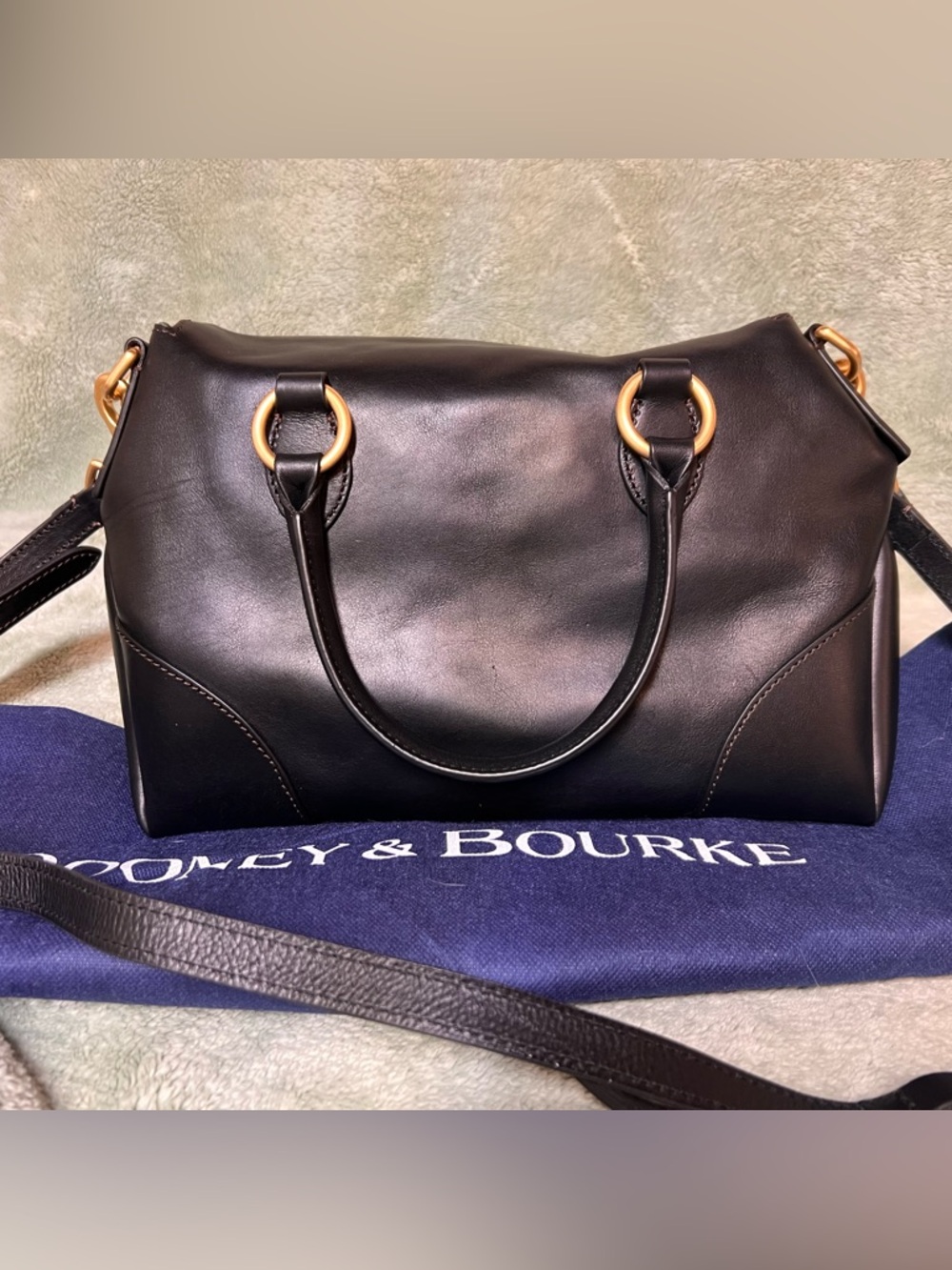 Dooney & Bourke Black Florentine Satchel 38 - Picture 2 of 9